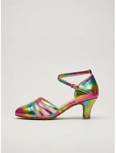  Iriserende ballroomdansschoenen voor dames - elegante standaard hakken voor professionele danswedstrijden en formele balzaalfeesten.