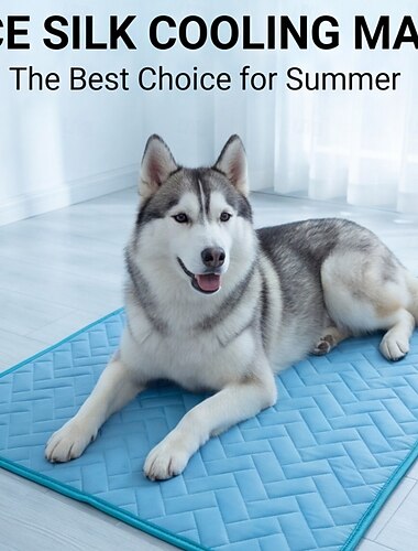  tappetino rinfrescante estivo &Materassino per animali domestici, bambini e adulti - materiale sicuro e atossico, superficie superiore assorbente, portatile. &facile da pulire, blu