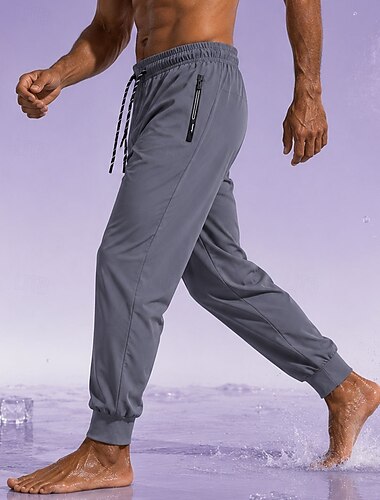  Per uomo Joggers Pantaloni Pantaloni casual Pantaloni ad asciugatura rapida Borse refrigeranti Coulisse Tasca Elastico in vita Semplice Leggero Traspirante Lunghezza intera Quotidiano Palestra Sport