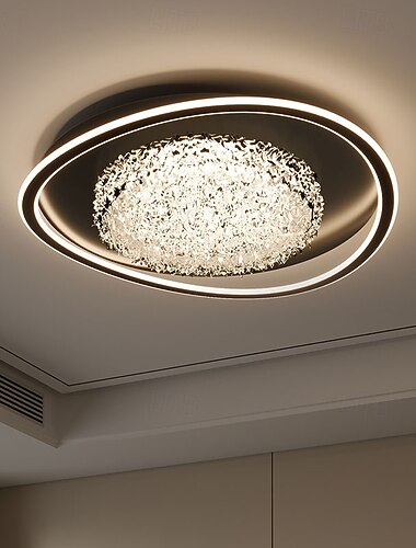  Plafoniera a LED moderna, nuovo design, rettangolare irregolare, con telecomando, dimmerabile, adatta per cucina, camera da letto, lampade decorative a risparmio energetico, lampade da sala da pranzo e soggiorno.
