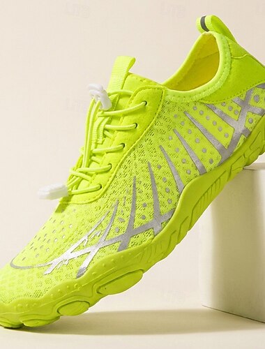 Neon groene waterschoenen voor heren, sneldrogend, ademend, lichtgewicht, antislip sportschoenen voor wateractiviteiten, zwemmen, strandsporten, kustreizen en outdooravonturen.