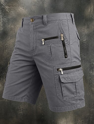  Per uomo Carico tattico Pantaloncini cargo Shorts Pantaloncini casual Tasca Elastico in vita Semplice Tinta unita All'aperto Lunghezza al ginocchio Casuale All'aperto Abbigliamento casual alla moda