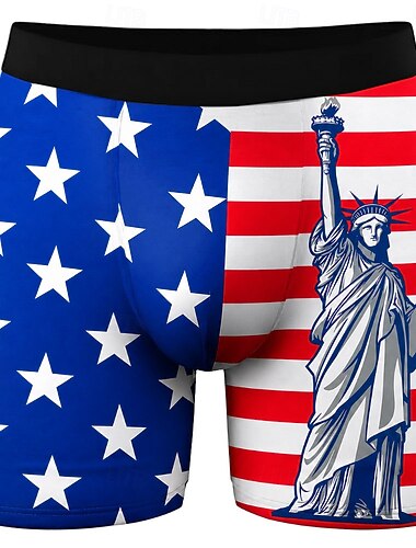  Boxers Extensibles Drapeau US 250ème pour Hommes 2026 Short de Bain Trunk Patriotiques Casual Maison Plage Vêtements de Vacances Taille Élastique Évacuation de l'Humidité Sous-vêtements Respirants