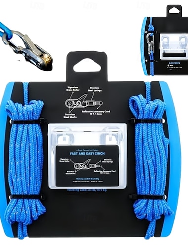  6er-Pack Paracord-Versteller für den Außenbereich, Seilrollenspanner mit Verriegelungsschnalle, Seilspannwerkzeug mit robustem Spanngurt für Camping, Bootfahren, LKW-Ladung, Zeltausrüstung, inklusive