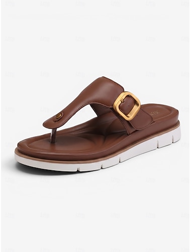  Sandalias blancas de dedo para mujer con soporte para el arco del pie: chanclas ligeras y cómodas para todo el día con hebilla ajustable y suela antideslizante para caminar y viajar. &ropa informal