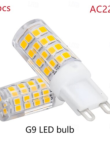  10個入りミニG9 E14 AC 220V 240VセラミックLEDコーン電球カプセルクリスタルライト温白色ランプハロゲンシャンデリアライトの代替品