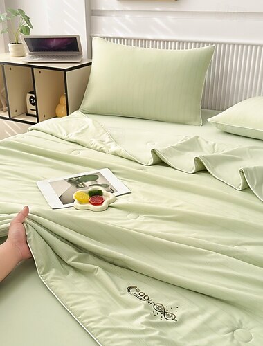  Manta refrescante de verão, edredom leve e fresco, macia e respirável, ideal para ar condicionado, colcha floral para quem sente calor ao dormir, para uso no quarto ou em casa.