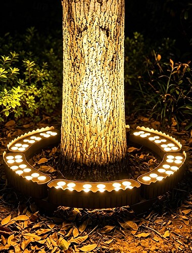  Anello luminoso a LED per esterni, impermeabile IP65, 24 V CC, ad alta luminosità, per giardino, cortile, villa - in alluminio pressofuso, con picchetto da terra, illuminazione paesaggistica a LED ad