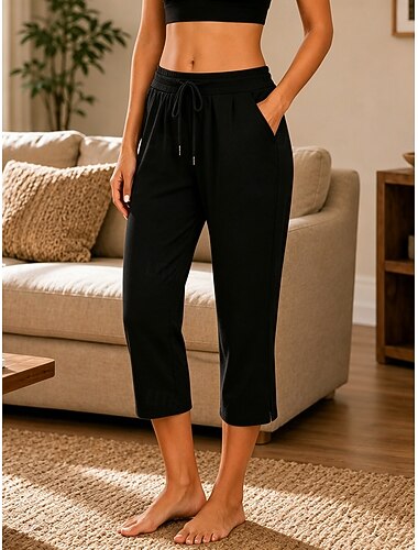  Dames Capri broeken Actief Casual Capris Hoge taille Zwart Donker Marine Grijs Zomer