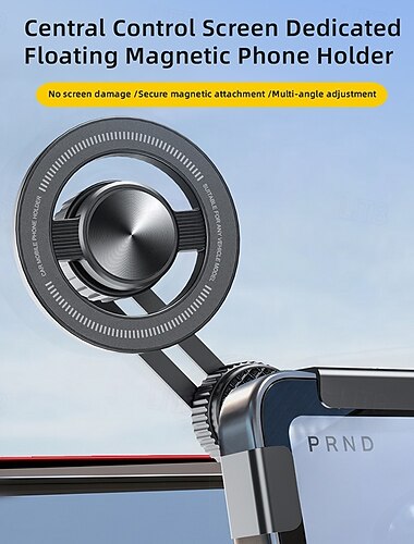  Supporto magnetico per telefono da auto per schermo di controllo centrale, supporto flottante con braccio estensibile regolabile, fissaggio magnetico sicuro senza danni allo schermo, compatibile con