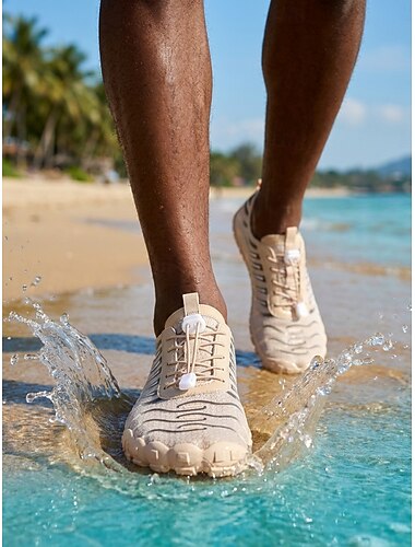  scarpe da acqua ad asciugatura rapida per uomo, scarpe da spiaggia antiscivolo con lacci, scarpe da acqua leggere per nuoto, mare e viaggi