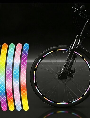  Luzes de Bicicleta Pingente Refletivo reflectores de segurança Moto Ciclismo Impermeável Leve Durável - Multicolorido