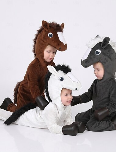  Animal Band Costume tutina Cavallo Cosplay Bambini Halloween Carnevale Settimana del libro Performance Palcoscenico Sinfonia di storie Vestirsi