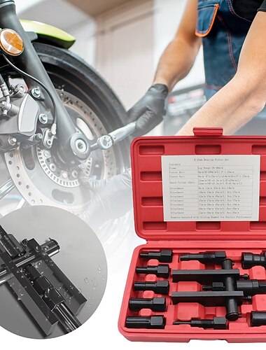  Extrator de rolamentos de duas garras, kit para remoção de rolamentos de motocicletas, ferramenta profissional para manutenção e reparo de rolamentos, engrenagens e buchas, extrator de precisão