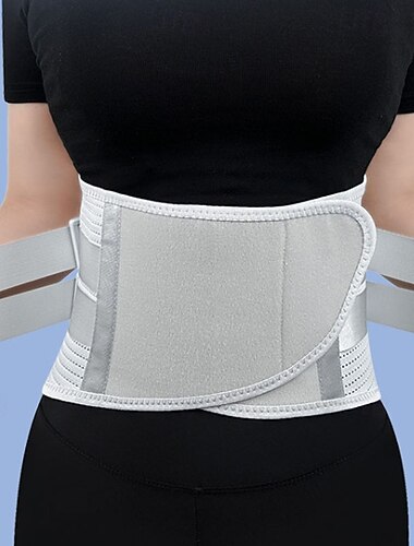  Fascia lombare traspirante per alleviare il dolore lombare, cintura di supporto lombare con cinghie regolabili &Cuscinetto rimovibile per ernia del disco, sciatica, scoliosi, adatto agli uomini &