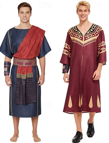  Det gamle assyriske Mesopotamisk Anime Fancy dress Cosplay-drakter Halloween Karneval Ytelse Comic Con Anime-messe Kostume Til Herre Voksne