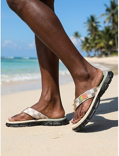  Herrsandaler för strandsemester, sommarskor med öppen tå, bekväma lättviktssandaler för resort, pool, promenader vid havet