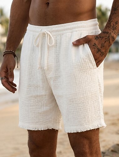  Per uomo Shorts Pantaloncini Estivi Shorts da Spiaggia Pantaloncini casual Coulisse Elastico in vita Senza bordo Semplice Comodità Traspirante Lunghezza al ginocchio Casuale Quotidiano All'aperto