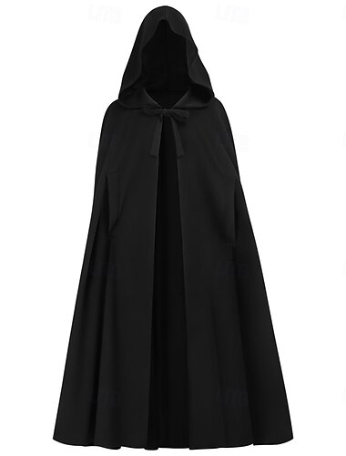  レトリ／ヴィンテージ 中世 ルネッサンス ロング丈 フード付きマント 魔女 アーチャー ウィザード Ranger 仮装 ハロウィーン カーニバル ルネッサンスフェア LARP 成人 クローク