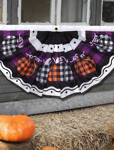  halloween-dekorasjoner bunkeflagg fanflagg &bannere, festlige veggtepper på gårdsplassgjerde, innendørs &utendørs feriedekor bannere