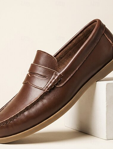  Klassische Penny Loafer für Herren – luxuriöse Slipper zum Hineinschlüpfen, elegante Freizeitschuhe für Geschäftsreisen, Büro und Alltag