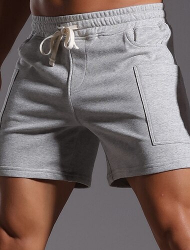  Herren Sportliche Shorts Sweat-Shorts Shorts Freizeitshorts Kordelzug Tasche Elastischer Bund Einfach Komfort Atmungsaktiv Kurz Outdoor Strand Urlaub Urlaub Mode Weiß Schwarz Mikroelastisch