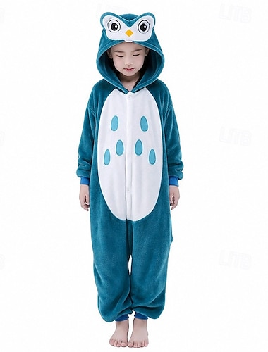  Costume da band di animali Pigiama Kigurumi Costume di fantasia Costume tutina Fantasia animale Fantasia "Gufo" Cartone animato Caldo Pigiama Costume Divertente Bambini Unisex Ragazzi e Ragazze