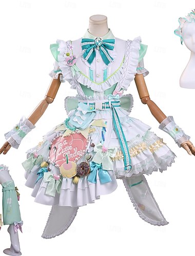  Fantasy Academy-idool Schattig Japans anime meisje Lolita-meisje Jurken Fancy kostuum Uniform Cosplay Videogamekostuumsfor Volwassenen Dames Halloween Carnaval Prestatie Strip Con Anime Expo