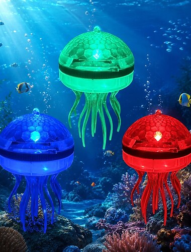  1 pz luci solari per esterni a forma di medusa luci da giardino luci galleggianti per acqua luci fai da te per piscina luci per fontana per piscina luci colorate per feste all'aperto