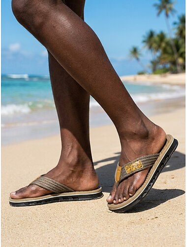  herrsandaler för strandsemester, lätta sommarskor med öppen tå, bekväma vardagssandaler för resort, pool, strand
