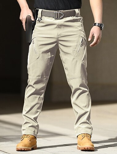  Per uomo Pantaloni Cargo Pantaloni Tattico Tasca Classico Tasche Multiple Tinta unica Comodità All'aperto Lunghezza intera Casuale Quotidiano Streetwear Elegante Nero Verde militare Micro-elastico