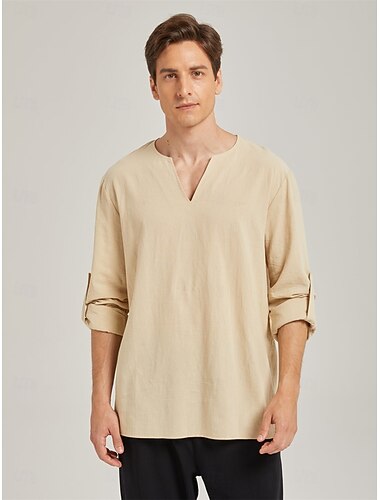  Médiéval Renaissance Chemise Manches longues Pirate Viking Déguisement Homme Viking Pirate Halloween Carnaval Performance LARP Foire de la Renaissance Adulte Chemise