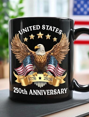  Caneca comemorativa do 250º aniversário dos EUA (1776-2026), com águia-careca americana patriótica. &Caneca comemorativa da bandeira, presente do semiquincentenário para veteranos. &Patriotas, xícara