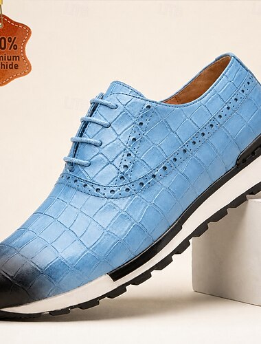  Hochwertige Herren-Sneaker aus Vollnarbenleder mit Krokodilprägung – luxuriöse Schnürschuhe für die Freizeit, elegante und lässige Eleganz, perfekt für Business, Partys und Freizeit.