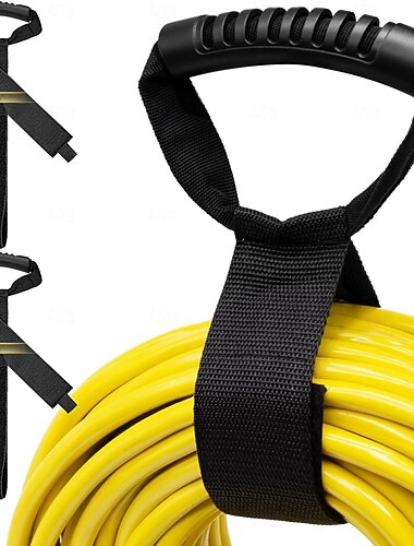  Sangles de transport faciles, support et organisateur de câbles robustes de 50 cm (20 pouces) avec poignée, pour tuyaux de piscine, tuyaux d'arrosage, cordons, câbles et plus encore.