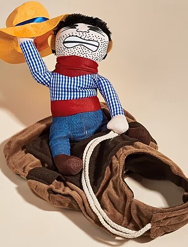  Fantasia de cowboy para cachorro, fantasia de cowboy para animais de estimação, fantasia de Halloween, fantasia de Natal, roupa para cachorro, gato, filhote e cães pequenos.