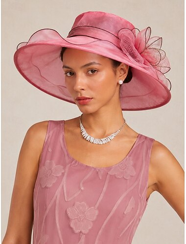  Dame Hatt Solhatt Fest hatt Solbeskyttelse Bryllup Strand Bryllup Netting