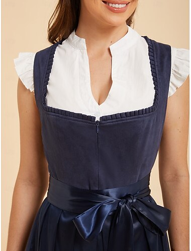  Oktoberfest Blusa Dirndl Bavarese Cameriera Tedesco Monaco di Baviera Prati Per donna Panno in stile tradizionale