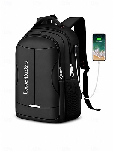  Zaino antifurto per laptop da uomo e donna, impermeabile, con ricarica USB, ideale per viaggi di lavoro, università, lavoro e spostamenti quotidiani.