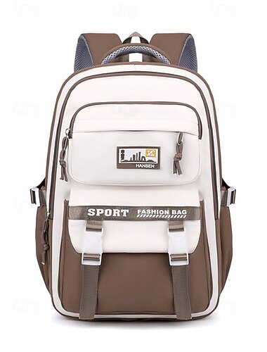  Sac à dos scolaire pour filles, grande capacité, multi-compartiments, en polyester résistant à l'eau avec poche antivol &Sangle de bagage, sac à dos de voyage léger pour élèves du primaire et du