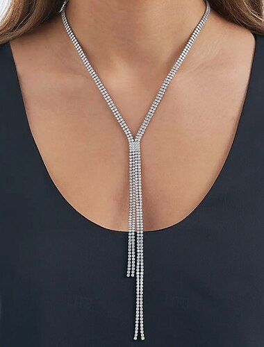  Collana Con diamantini Zircone Per donna Moda Con perline Collana Per Feste