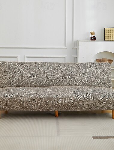  Bedrukte futonhoes, elastische hoes voor slaapbank, maat S/M/L, beschermhoes voor armloze bank of loveseat met elastische onderkant voor woonkamer- en slaapkamermeubels.