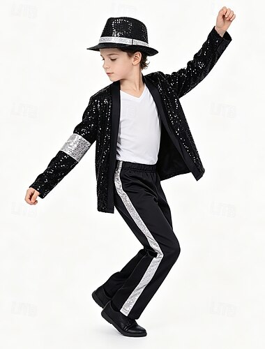  Popster uit de jaren 80 Zanger Outfits Fancy kostuum Muziek- en podiumiconen Cosplay for Jongens Kinderen Halloween Carnaval Boekenweek Prestatie Toneel Symfonie van Verhalen