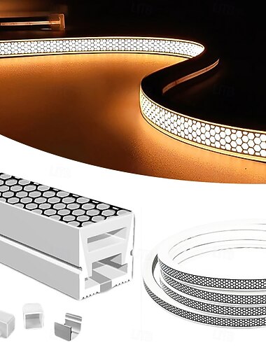  1–30 m bländskyddat svart silikongaller 10 mm, 16 mm, 20 mm fyrkantigt LED-ljusrännsystem, inbäddat, flexibelt neonljus, lämpligt för 6–15 mm LED-ljusremsor, vägg- och takdekoration (exklusive