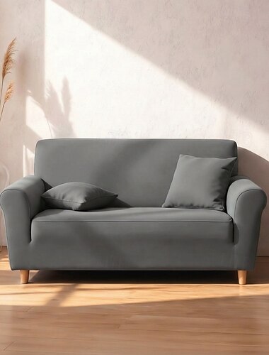  sofföverdrag enfärgade dammtäta kraftfulla överdrag stretchigt sofföverdrag supermjukt tyg sofföverdrag med ett gratis bosterfodral (fåtölj/lovesofa/3-sits/4-sits)