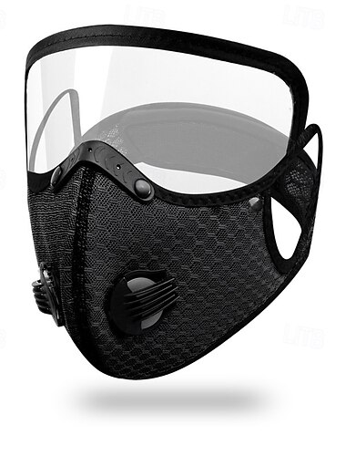 Masque anti-poussière réutilisable à filtre à charbon – conçu pour un mode de vie actif, protection chaude pour l'hiver avec lentille de protection amovible, masque de cyclisme coupe-vent et