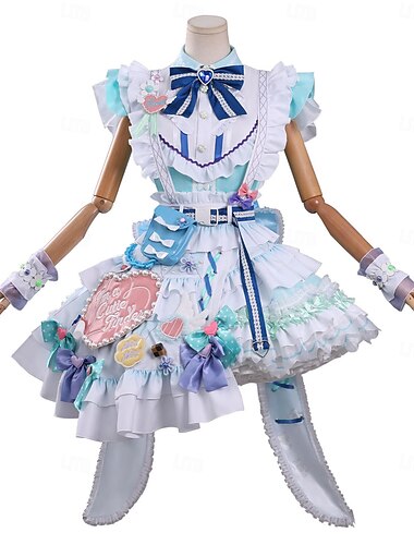  Fantasy Academy-idool Schattig Japans anime meisje Lolita-meisje Jurken Fancy kostuum Uniform Cosplay Videogamekostuumsfor Volwassenen Dames Halloween Carnaval Prestatie Strip Con Anime Expo