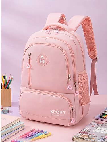  Schoolrugzak voor studenten, ruime laptoptas met meerdere compartimenten, waterdichte polyester rugtas voor dagelijks gebruik, unisex, verkrijgbaar in diverse kleuren, perfect voor middelbare school,