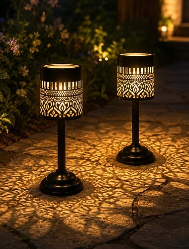  Lanterna solar externa à prova d'água com base, ideal para decoração de jardim. Luminária suspensa decorativa e à prova d'água para pátio, quintal, varanda e jardim externo.