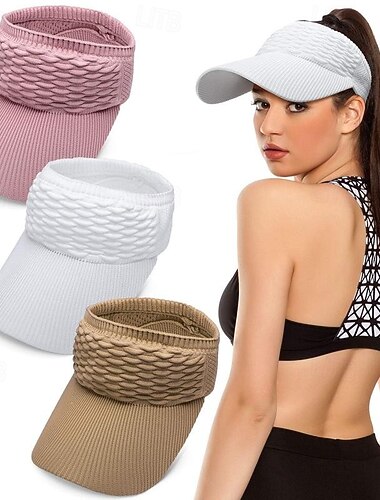  Gorra con visera para mujer con coleta alta | Sunsafetok That Girl Estética transpirable con protección UV | Regalo de cumpleaños para ella para correr, hacer senderismo, playa, viajes, actividades al